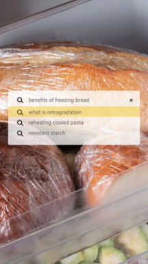 Video on freezing bread and its effect on blood sugar
